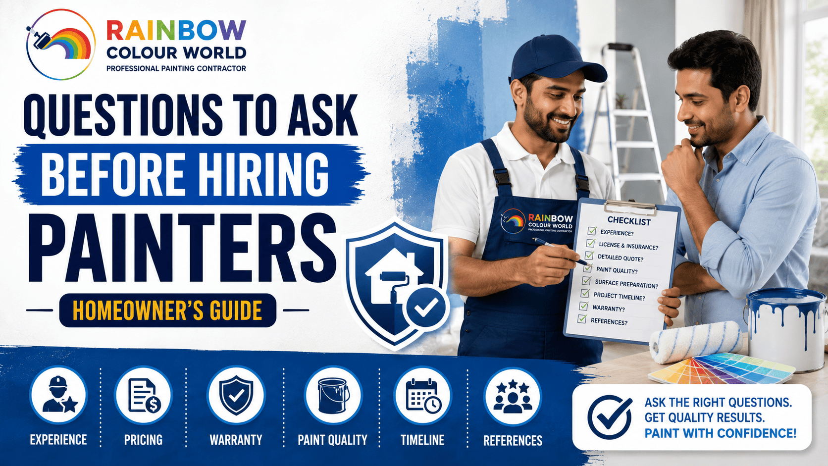 Questions to Ask Before Hiring Painters: A Homeowner’s Complete Guide