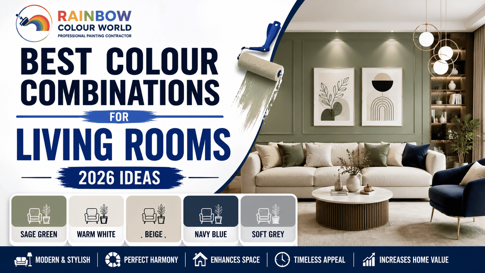 Best Colour Combinations for Living Rooms: Modern Ideas for a Stylish Home