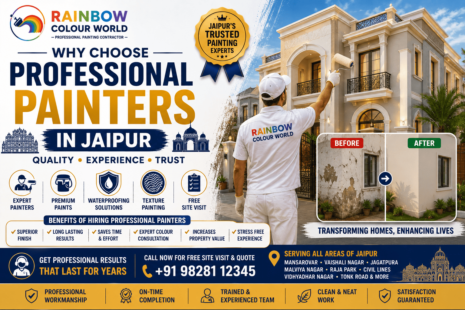 Why Choose Professional Painters in Jaipur: 10 Reasons Homeowners Trust Experts